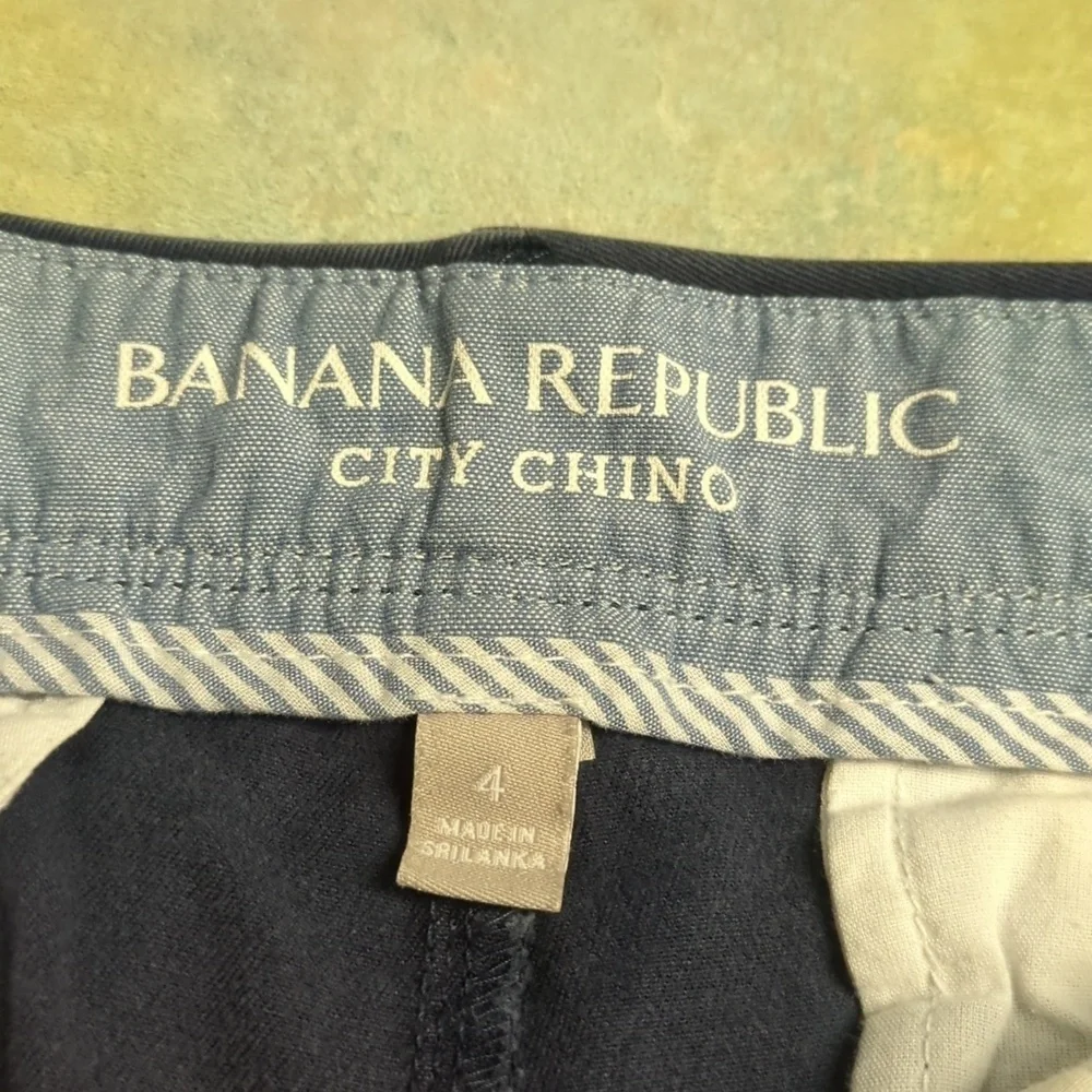 Banana Republic Navy City Chino Shorts